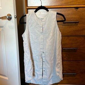 Elizabeth Suzann sleeveless Kara snap top in flax